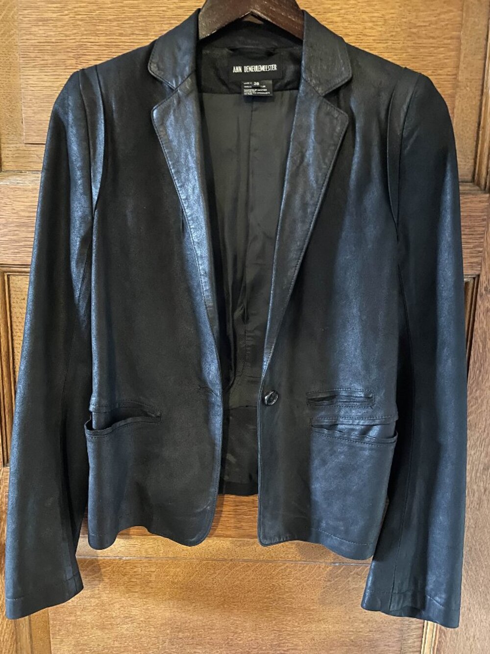 Ann Demeulemeester Lamb Leather Blazer